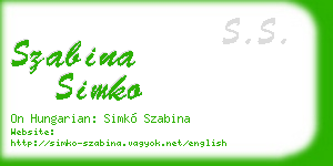 szabina simko business card