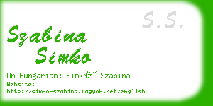 szabina simko business card